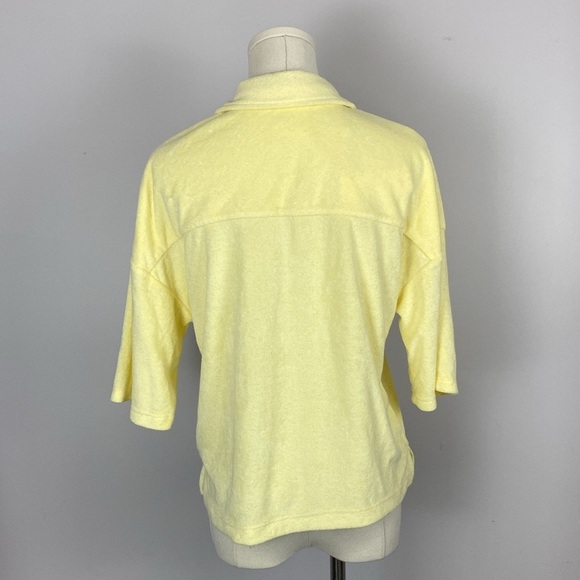C&C California Yellow Terry Cloth Top size Small - Picture 5 of 12